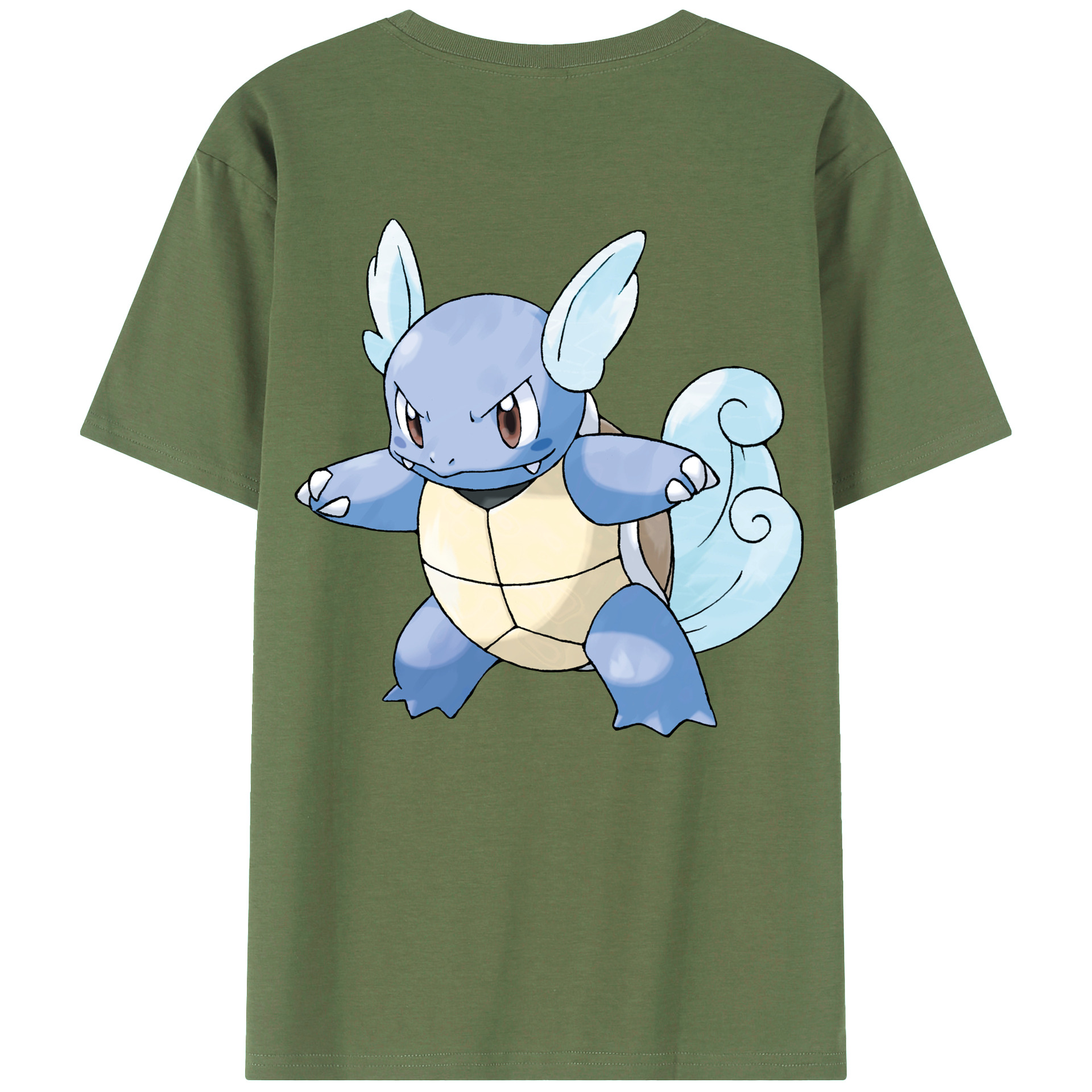 （画像用） ポケットモンスター Pokémon 綿100％ メンズ半袖Tシャツ（バックプリント） 通気性